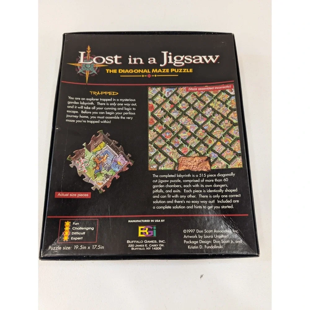 Lost in a Jigsaw Puzzle – Escape from‎ Eden Diagonal Maze 515 Piece by Buffalo - Picture 2 of 3